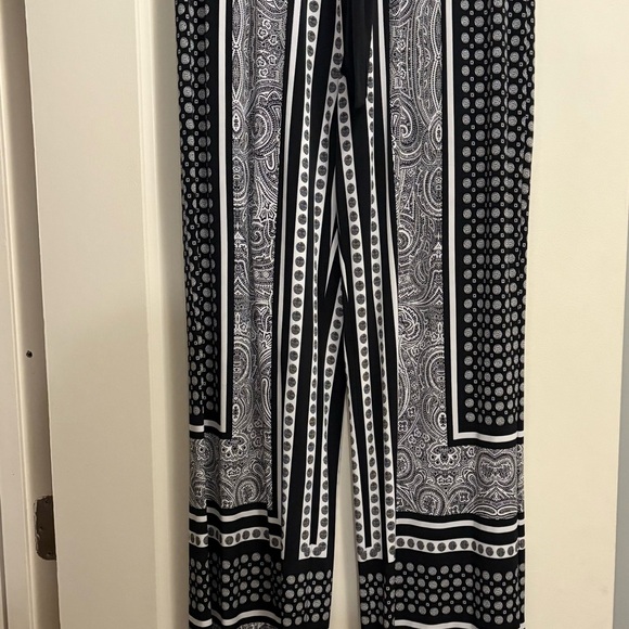 INC International Concepts Pants - INC International Concepts Black and White Wide Leg Pants